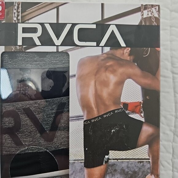 RVCA Men's Microfiber Boxer Briefs Size S (28-30) 3-Pack Stretch Flex Fit NIB - Picture 10 of 11